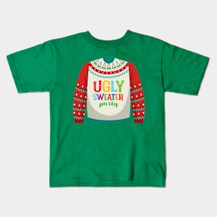 Funny Ugliest Matching Family Ugly Christmas Sweater Party Kids T-Shirt